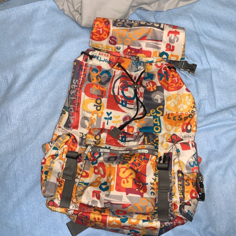 Rare Lesportsac Backpack multicolored EUC